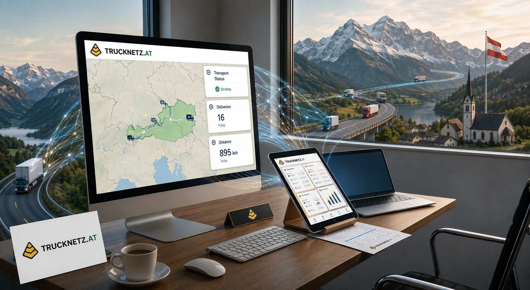 TruckNetz.AT – dashboard logistica camion e tracciamento in tempo reale
